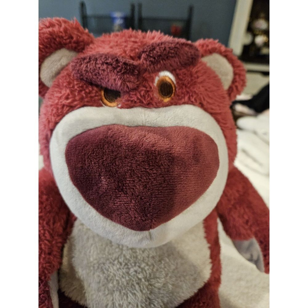 Disney Store Pixar Toy Story 3 Lotso Huggin Bear 15" Plush With Strawberry Scent